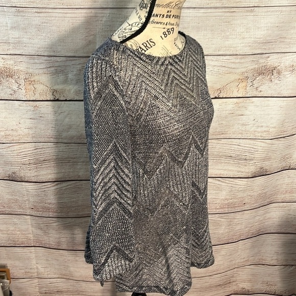 Lafayette 148 Top Linen Blend Semi-Sheer 3/4 Sleeves Open Knit Size Small - Picture 3 of 8